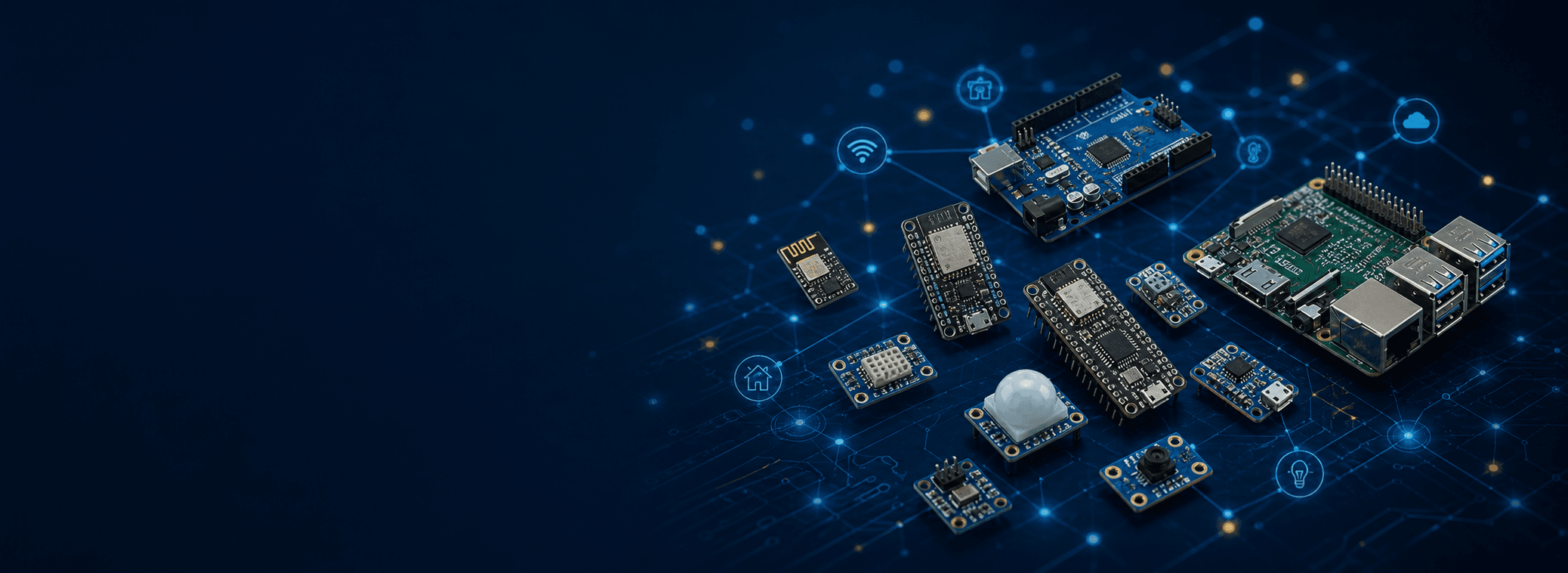Development boards, IoT modules, and connected sensor hardware